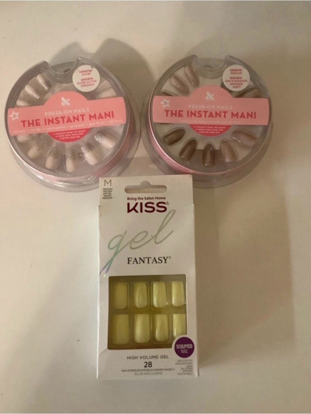Press-On Nails Bundle of 3 Sets. New In Box